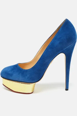 Charlotte Olympia Suede Dolly Pumps Size 41