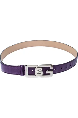 Dolce & Gabbana Leather Buckle Logo Belt 95CM