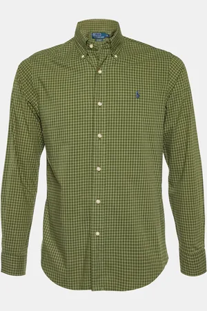 Ralph Lauren Checked Cotton Custom Fit Button Down Shirt S