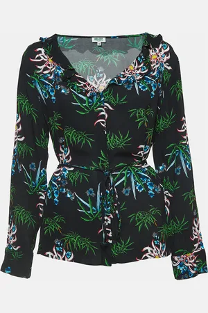 Kenzo Floral Printed Crepe Top M