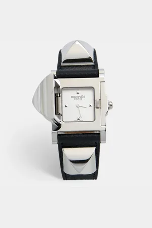 Hermès Stainless Steel Leather Medor W028322WW00 Women