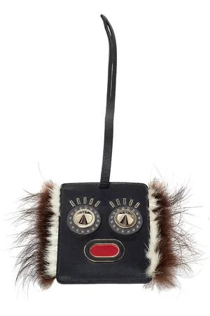 Fendi Leather Studded Monster Luggage Charm