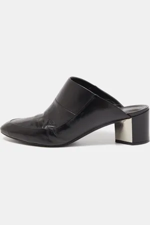 Pierre Hardy Leather Block Heel Slide Mules Size 38