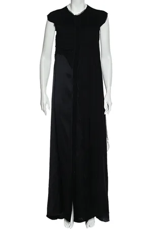 Bottega Veneta Silk Draped Detail Button Front Maxi Dress M