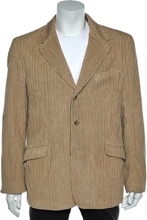 Dolce & Gabbana Striped Corduroy Button Front Blazer XXL