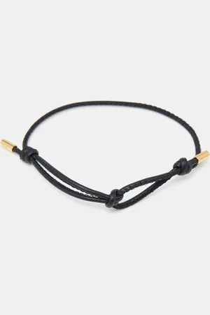VALENTINO Leather Cord Adjustable Bracelet