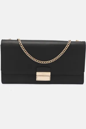 Furla Leather Push Lock Flap Crossbody Bag