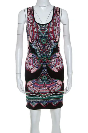 Roberto Cavalli Lurex Jacquard Knit Sleeveless Dress S