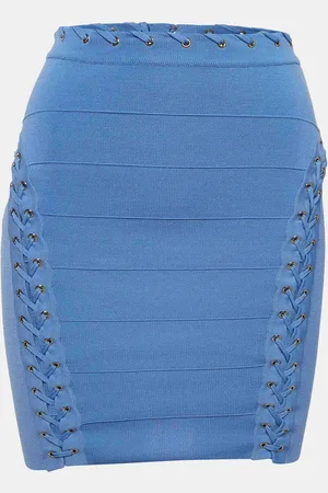 Elisabetta Franchi Knit Lace and Eyelets Detailed Mini Skirt S