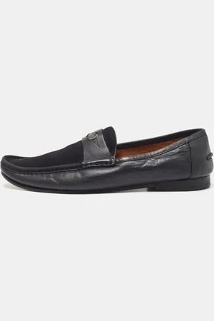 Gucci Leather and Suede Hysteria Penny Loafers Size 43