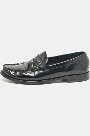 Saint Laurent Saint Laurent Leather Slip On Loafers Size 45