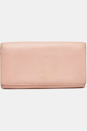 Gucci Old Rose Leather Swing Continental Wallet