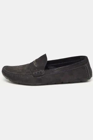 LOUIS VUITTON Suede Monte Carlo Loafers Size 43.5