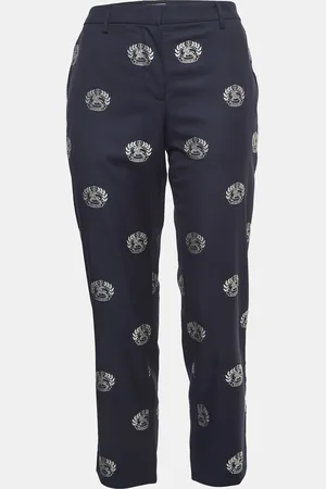 Burberry Brand Logo Jacquard Casual Trousers S
