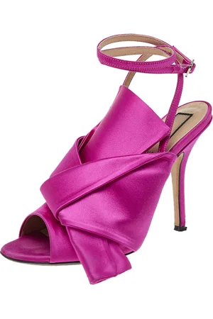 Nº21 Satin Raso Knot Ankle Wrap Sandals Size 37