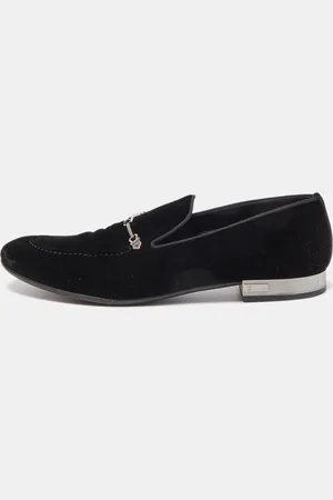 LOUIS VUITTON Velevt Slip On Loafers Size 45