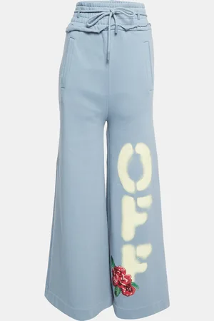 OFF-WHITE Cotton Wide Leg Sweatpants XXS