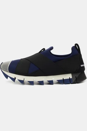 Dolce & Gabbana Tricolor Neoprene and Suede Ibiza Sneakers Size 40