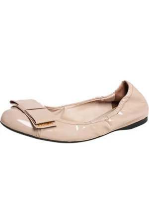 Prada Patent Leather Scrunch Ballet Flats Size 38