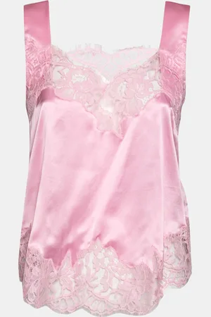 Givenchy Satin Slip Cami Lace Trimmed Top M