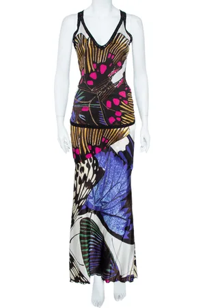 Roberto Cavalli Silk Skirt and Top Set M