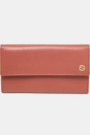 Gucci Brick Leather Interlocking G Continental Wallet