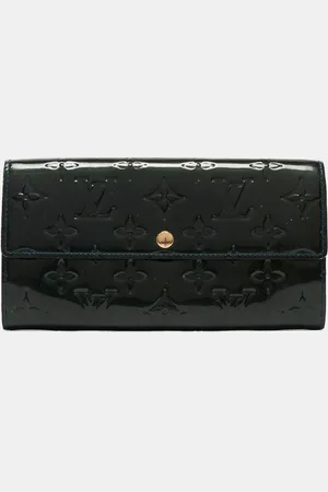 LOUIS VUITTON Blue Nuit Monogram Vernis Sarah Wallet