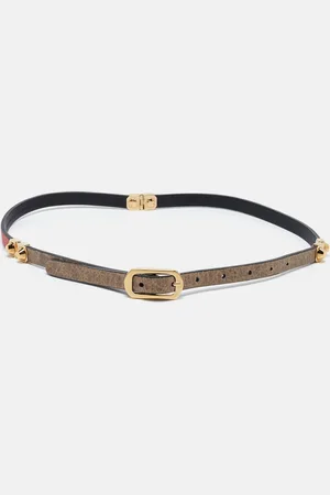 Balenciaga Tri Color Leather B Buckle Waist Belt 80CM