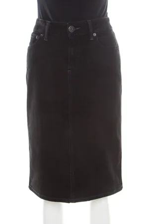 Marc Jacobs Washed Denim Slit Detail Skirt M