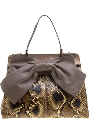 VALENTINO Exotic Skin and Leather Aphrodite Bow Bag