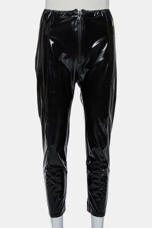 Lisa Marie Fernandez Faux leather Zip Front Hannah Cropped Leggings M