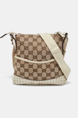 Gucci GG Canvas and Leather Crossbody Bag
