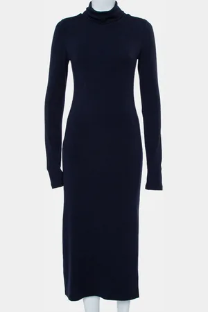 ALICE+OLIVIA Knit Turtle Neck Long Sleeve Slit Detail Maxi Dress M