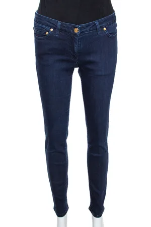Roberto Cavalli Indigo Denim Tapered Fitted Jeans M