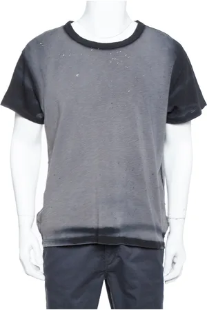 AMIRI Black & Cotton Washed Out Effect Shotgun T Shirt S