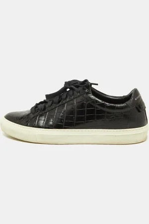 Givenchy Croc Embossed Leather Urban Street Sneakers Size 40