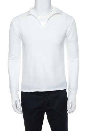 Saint Laurent Cotton Long Sleeve Polo T-Shirt XL