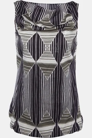 Roberto Cavalli Printed Silk Sleeveless Top M