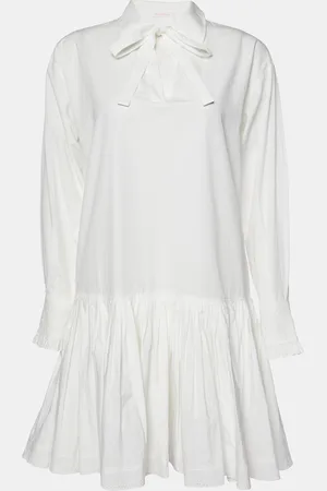 See by Chloé Cotton Drop Waist Flared Dress S