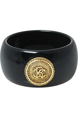 Roberto Cavalli Medallion Wide Bangle Bracelet