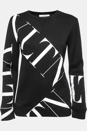 VALENTINO VLTN Print Cotton Crew Neck Sweatshirt XS