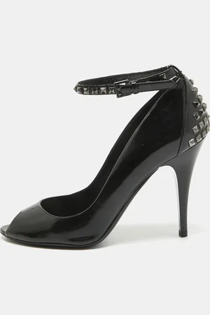 Burberry Patent Stud Peep Toe Pumps Size 40