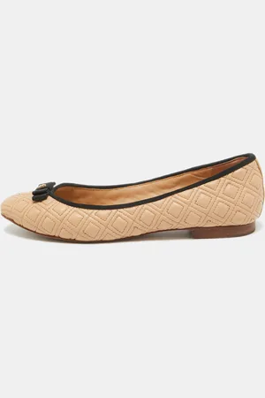 Tory Burch Quilted Leather Marion Ballet Flats Size 39.5