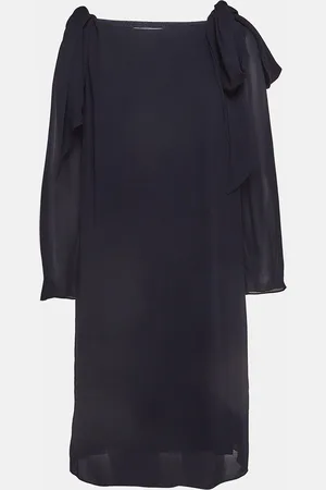 Chloé Crepe Tie-Up Detail Anthraci Robe Dress S