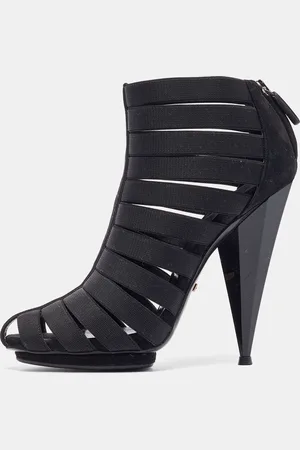 Gucci Elastic and Suede Isadora Gladiator Boots Size 36.5