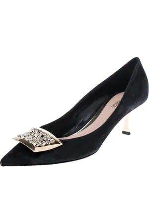 Sebastian Suede Crystal Embellished Pumps Size 38