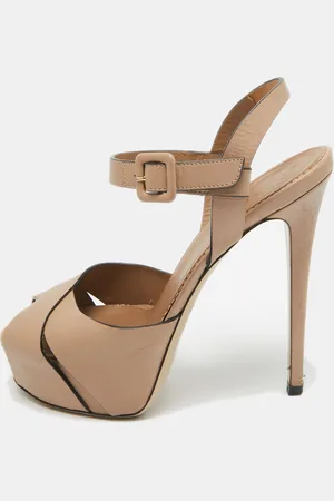 LE SILLA Leather Platform Ankle Strap Sandals Size 38