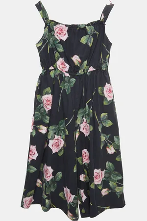 Dolce & Gabbana Rose Print Cotton Poplin Jumpsuit (11-12 Yrs)