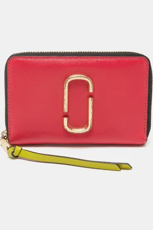 Marc Jacobs /Purple Saffiano Leather Snapshot Compact Wallet