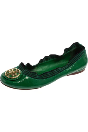 Tory Burch Patent Leather Caroline Ballet Flats Size 38.5